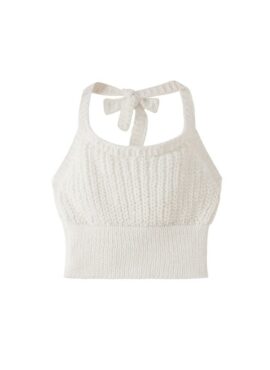 White Double Straps Halter Top | Wonyoung - IVE