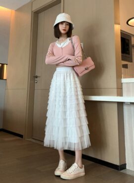 White Long Style Tutu Skirt | HyunA