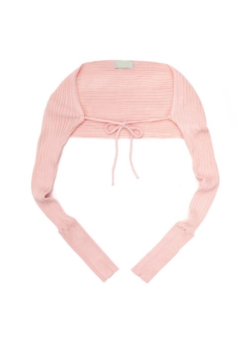 Pink Cropped Open Cardigan | Wonyoung - IVE