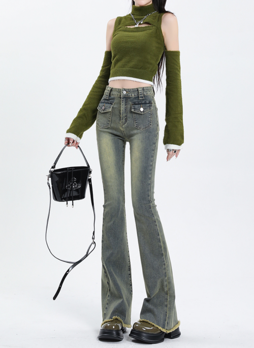 Retro Blue Front Pocket Jeans | Liz – IVE
