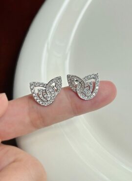 Silver Diamond Leaves Earrings | Hong Hae In – Queen Of Tears