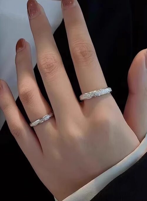 Silver Glittery Band Ring | Hong Hae In – Queen Of Tears