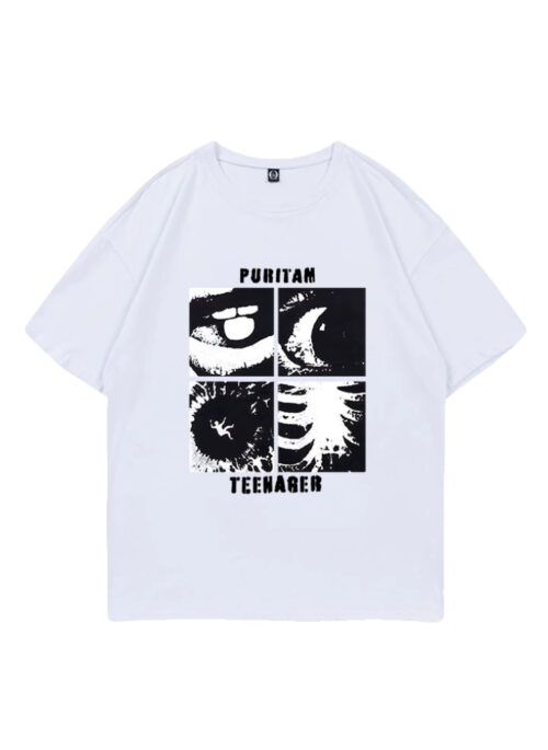 White ‘Teenager’ Crewneck T-Shirt | Heesung – Enhypen