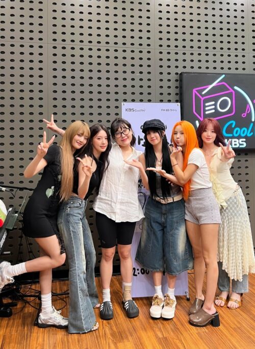 Blue Denim Patched Wide Leg Shorts | Yuqi – (G)I-DLE