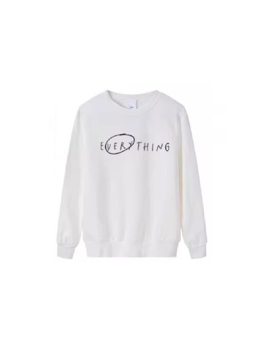 White Everything Print Sweatshirt | D.O. – EXO