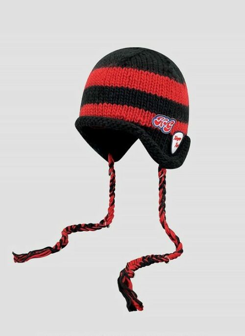 Red And Black Stripes Knitted Hat | Hongjoong – ATEEZ