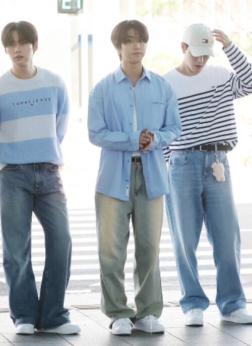 Vintage Blue Casual Denim Jeans | Jisung – Stray Kids