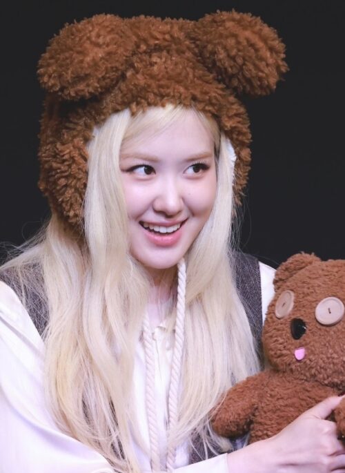 Brown Plush Bear Winter Hat | Rose - BlackPink