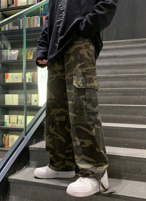 Green Camouflage Loose Pants | Jay B – GOT7
