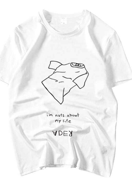 White Sketch Print Crewneck T-Shirt | Jinyoung – GOT7