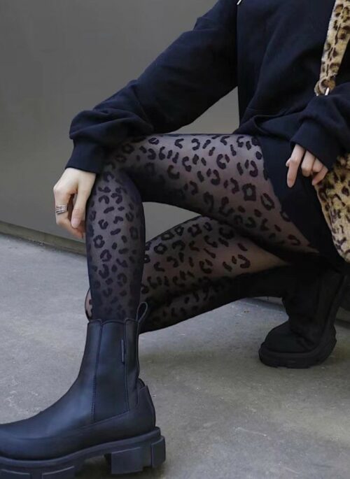 Black Leopard Pattern Stockings | Jennie – BlackPink