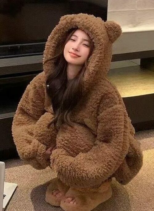 Brown Bear Plush Pajama Set | Sullyoon – NMIXX