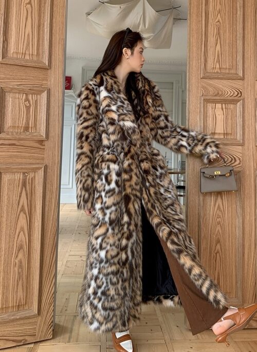 Brown Leopard Pattern Fur Coat | Jennie – BlackPink