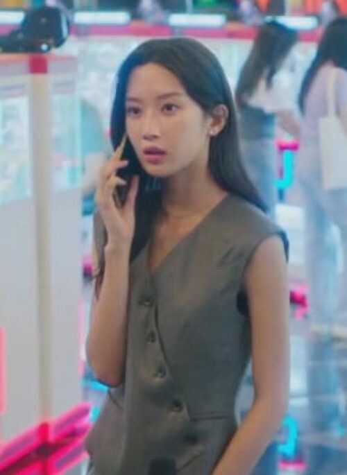 Green Slanted Buttons Suit Vest | Baek Su Jeong – My Dearest Nemesis