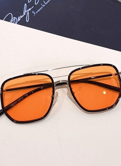 Orange Lens Black Frame Aviator Sunglasses | J-Hope – BTS