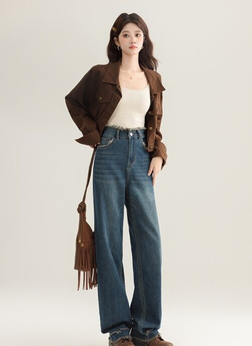 Spring Korean Denim Jacket Casual Loose Style