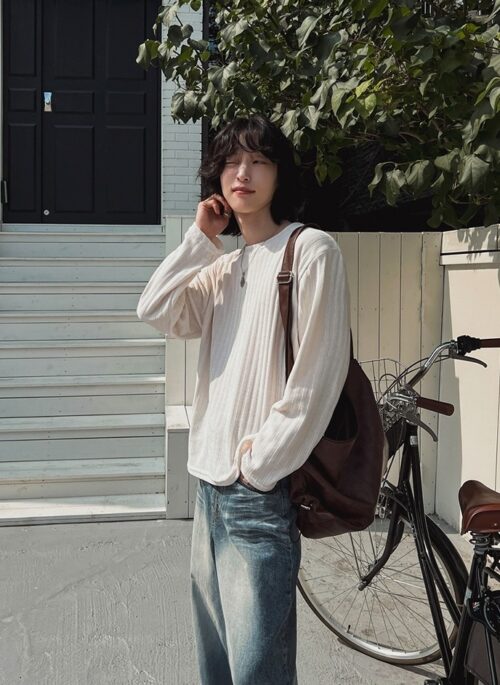 Striped Long Sleeve Casual Tee