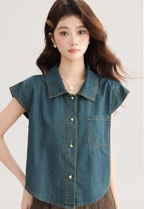 Vintage Denim Sleeveless Top