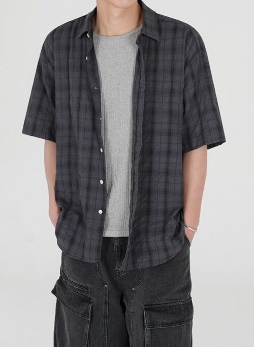 Vintage Plaid Short Sleeve Shirt