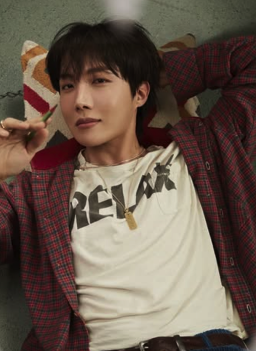 White “Relax” Printed T-Shirt | J-Hope – BTS