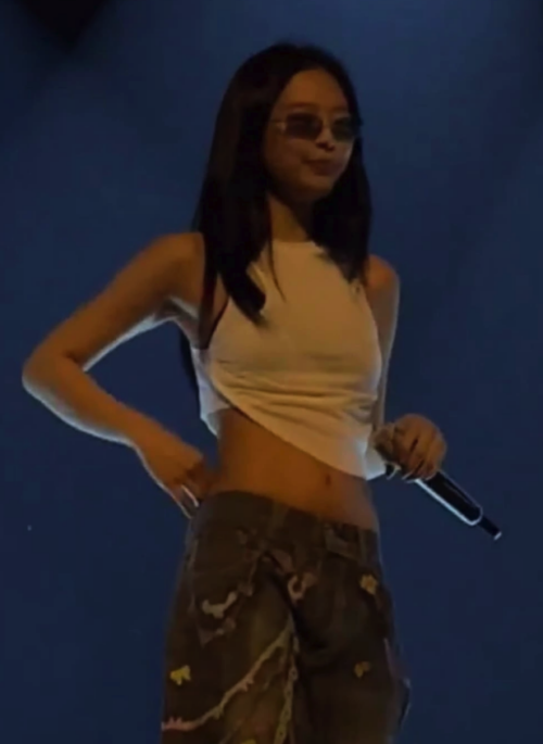 White Asymmetric Cut-Out Top | Jennie - BlackPink