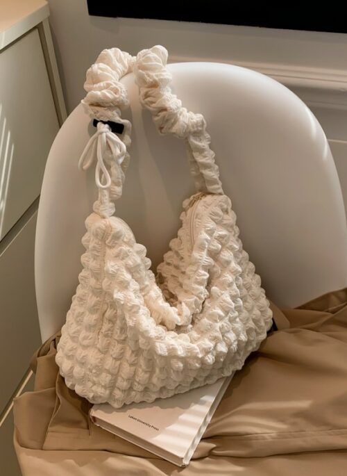 Beige Quilted Design Bag | Kim Mi Kyung - Potato Lab