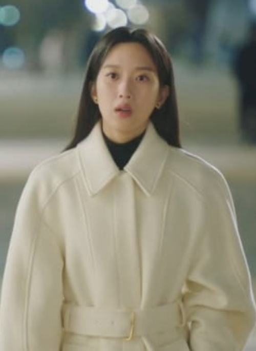 Beige Collared Tie-Waist Jacket | Baek Su Jeong – My Dearest Nemesis