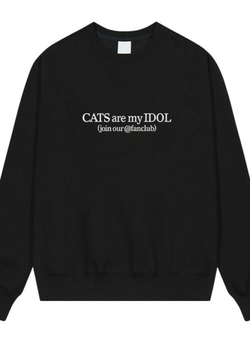 Black Cat Idol Crewneck Sweatshirt | LeeKnow – Stray Kids