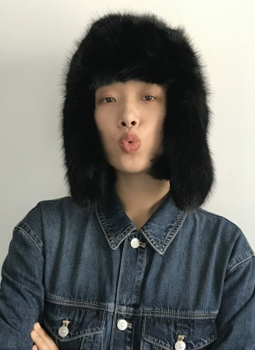 Black Faux Fur Ski Hat | Jisung – Stray Kids