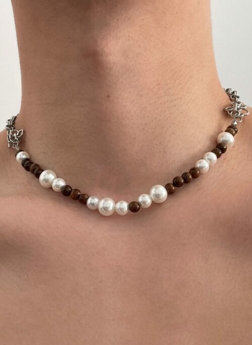 Brown And White Pearl Necklace | Mark – NCT