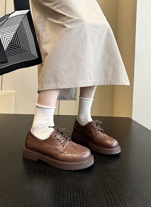 Brown Lace-Up Derby Shoes | Taemin – SHINee