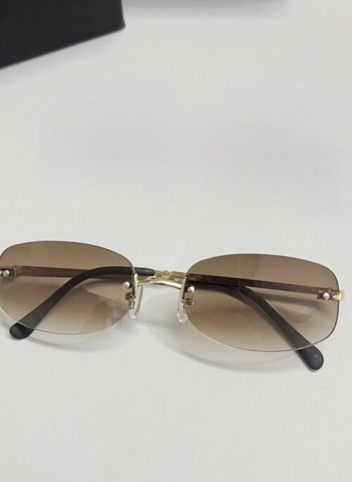 Brown Lens Rimless Sunglasses | Jennie - BlackPink