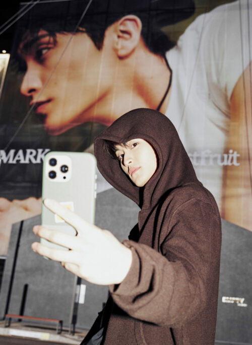 Brown Zipper Hooded Jacket | Mark – NCT