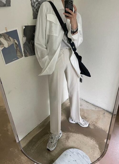 Casual Loose Solid Shirt Jacket