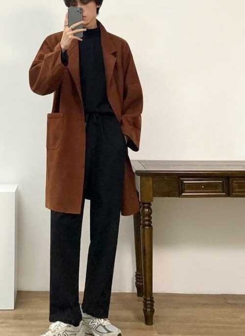 Doublefaced Wool Coat With Nobuckle Design