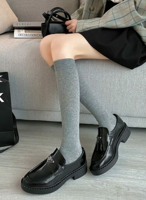 Grey Knee High Casual Socks | Taemin – SHINee