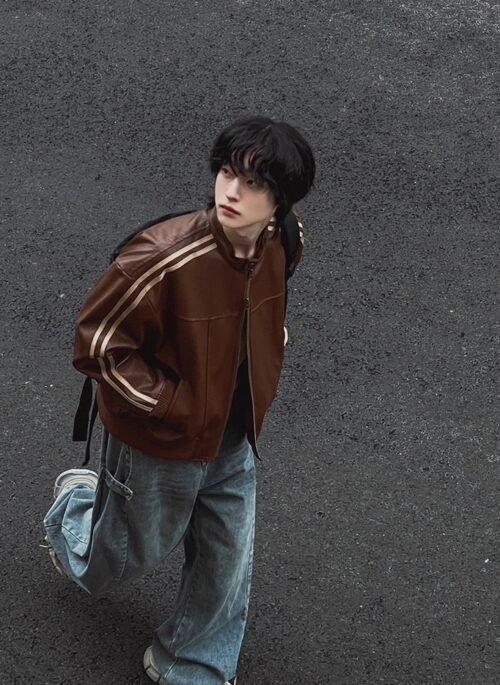 Melard Style Loose Fit Biker Jacket