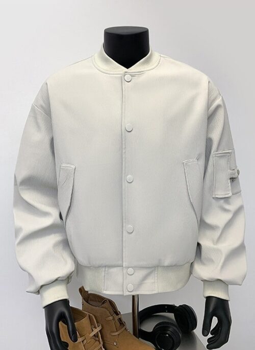 Off-White Snap Button Bomber Jacket | Kihyun – Monsta X