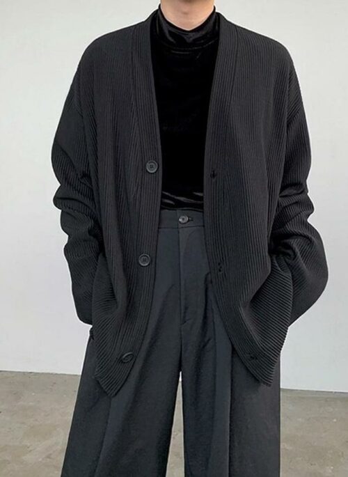 Pleated Casual Loose Cardigan Jacket