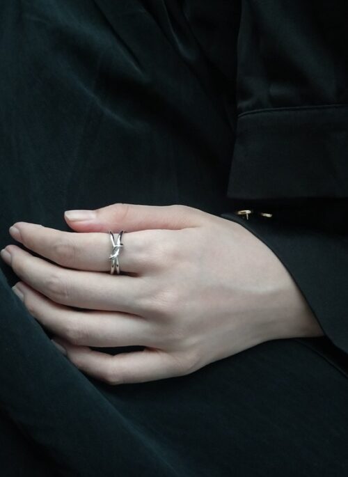 Silver Knotted Open Ring | Felix - Stray Kids