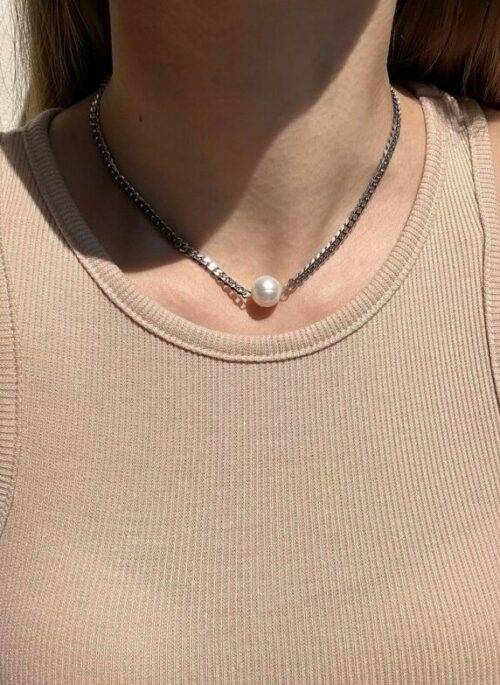 Silver Single Pearl Charm Necklace | Yunhyeong – iKON