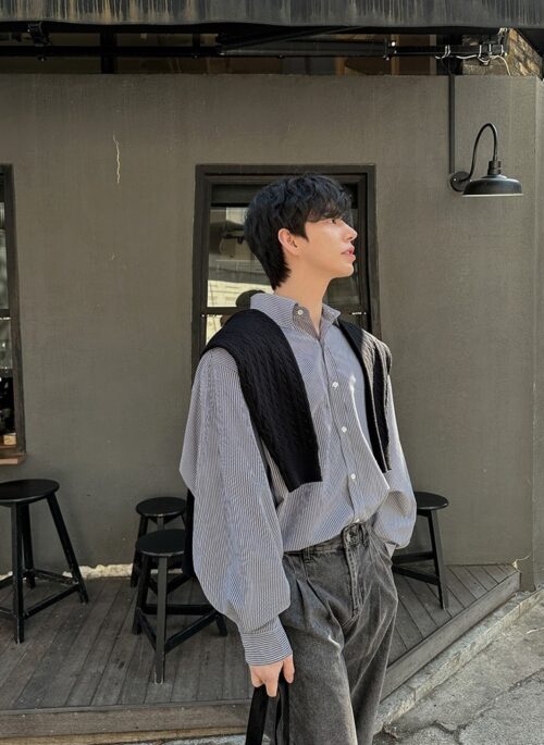 Striped Casual Long Sleeve Shirt