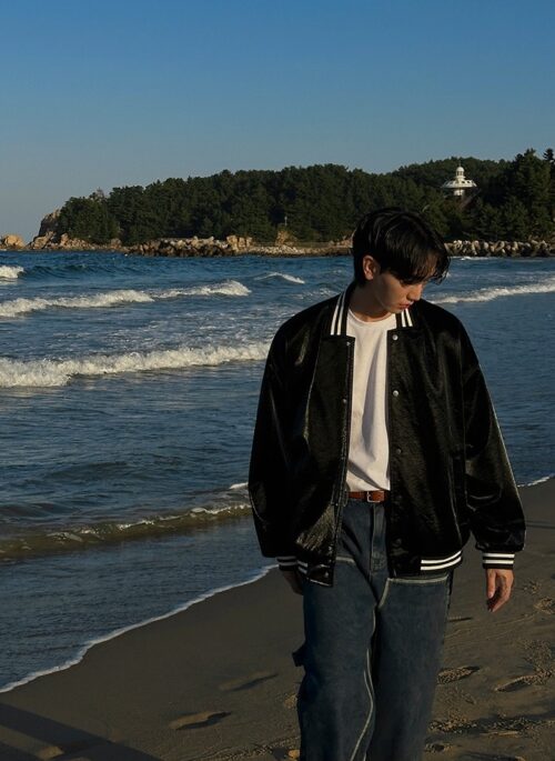 Stylish Color Block Bomber Flight Jacket
