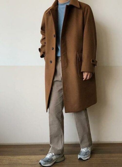Stylish Wool Blend Midlength Coat