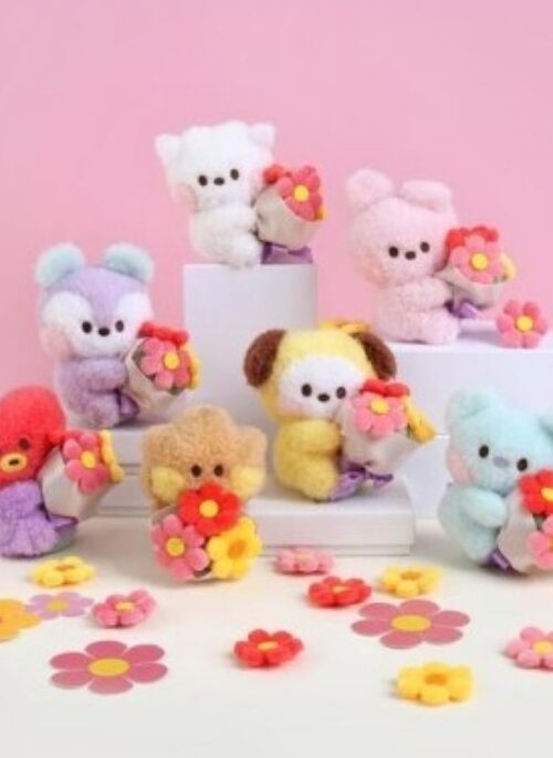 BT21 x Monopoly Collaboration Plush Keyring | Bouquet