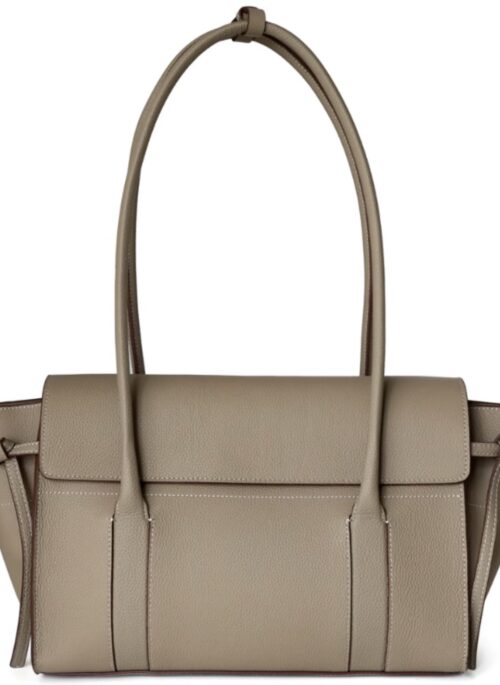Beige Faux Leather Large Shoulder Bag | Ji Kang Hee – Motel California