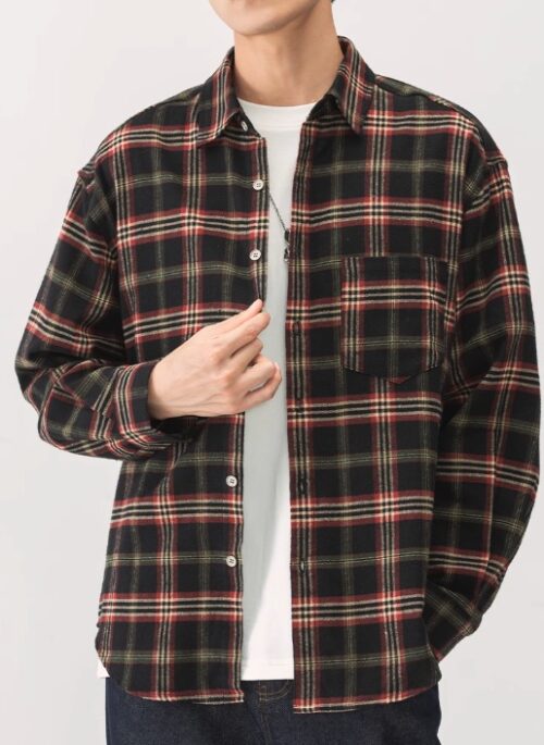 Black And Red Grid Plaid Shirt | Kai – EXO
