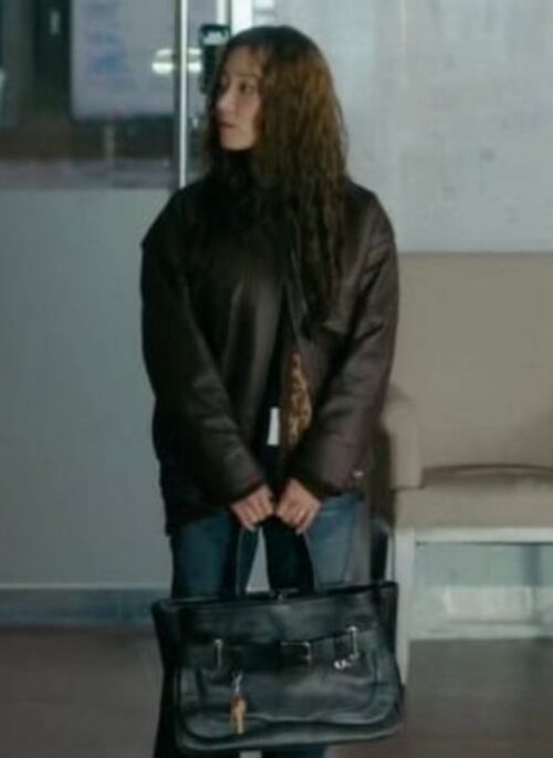 Black Large Buckle Faux Leather Handbag | Ji Kang Hee - Motel California