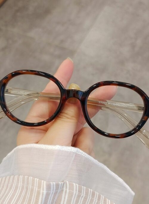 Brown Tortoise Pattern Oval Glasses | Lisa – BlackPink