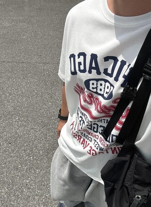 Classic Cotton Letter Print Relaxed Fit T Shirt